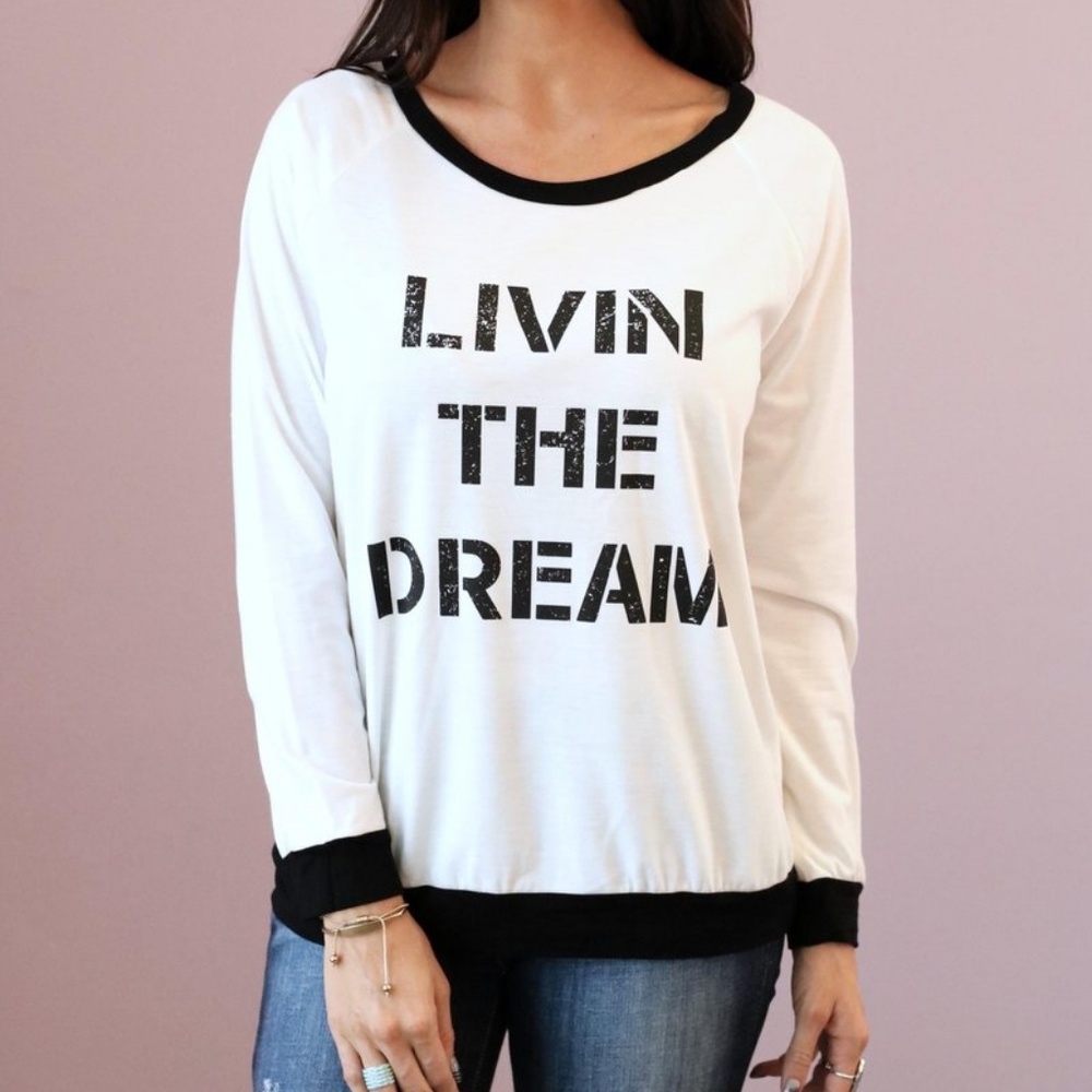 Livin The Dream Sweatshirt (White)